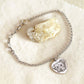 bracciale catena cuore argento con ritratto del tuo animale domestico