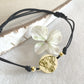 Bracciale cordino tondo donna in argento bagnato in oro