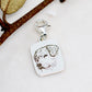 charm con moschettone piastrina in argento 925