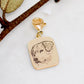 charm con moschettone targhetta bagnato in oro rosa