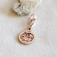 charm con moschettone tondo e bagno in oro personalizzato