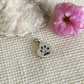 charm mini cuore personalizzato con zampina in argento