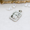 Charm piastrina in argento personalizzato con il ritratto eseguito a mano del tuo animale domestico