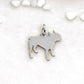 ciondolo bulldog argento o ottone da gganciare al braccialetto