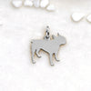 ciondolo bulldog argento  da agganciare al braccialetto