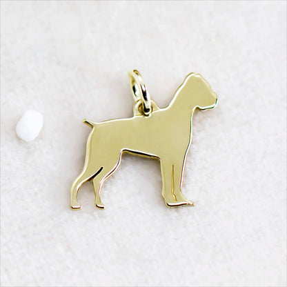 ciondolo in argento od ottone raffiguarante il cane corso