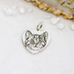 ciondolo gatto personalizzato charm cuore in argento 925 nickel free
