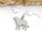 ciondolo golden retriever argento o ottone con anellino e cordino