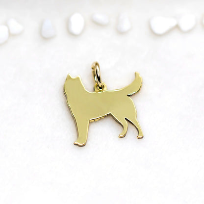 ciondolo husky argento  da inserire nella tua collana o bracciale