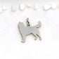 ciondolo husky argento  con anellino aperto