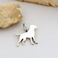 CIONDOLO-LABRADOR-ARGENTO-O-OTTONE con cordino in regalo