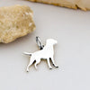 CIONDOLO-LABRADOR-ARGENTO con cordino in regalo