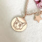collana catena tondo donna charm stella. memoriale per il tuo migliore amico che non c'è più