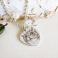 collana con cristallo cuore e cristallo trasparente 
 