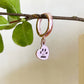 orecchino hoop per amante degli animali in oro rosa