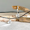 set personalizzato con orecchino hoop e mini charm in argento a forma di cuore