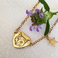 Bracciale catena cuore/charm stella
