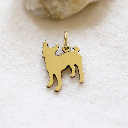 ciondolo cane chihuahua argento charm cane per collana