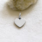 ciondolo cuore in argento con anellino apribile