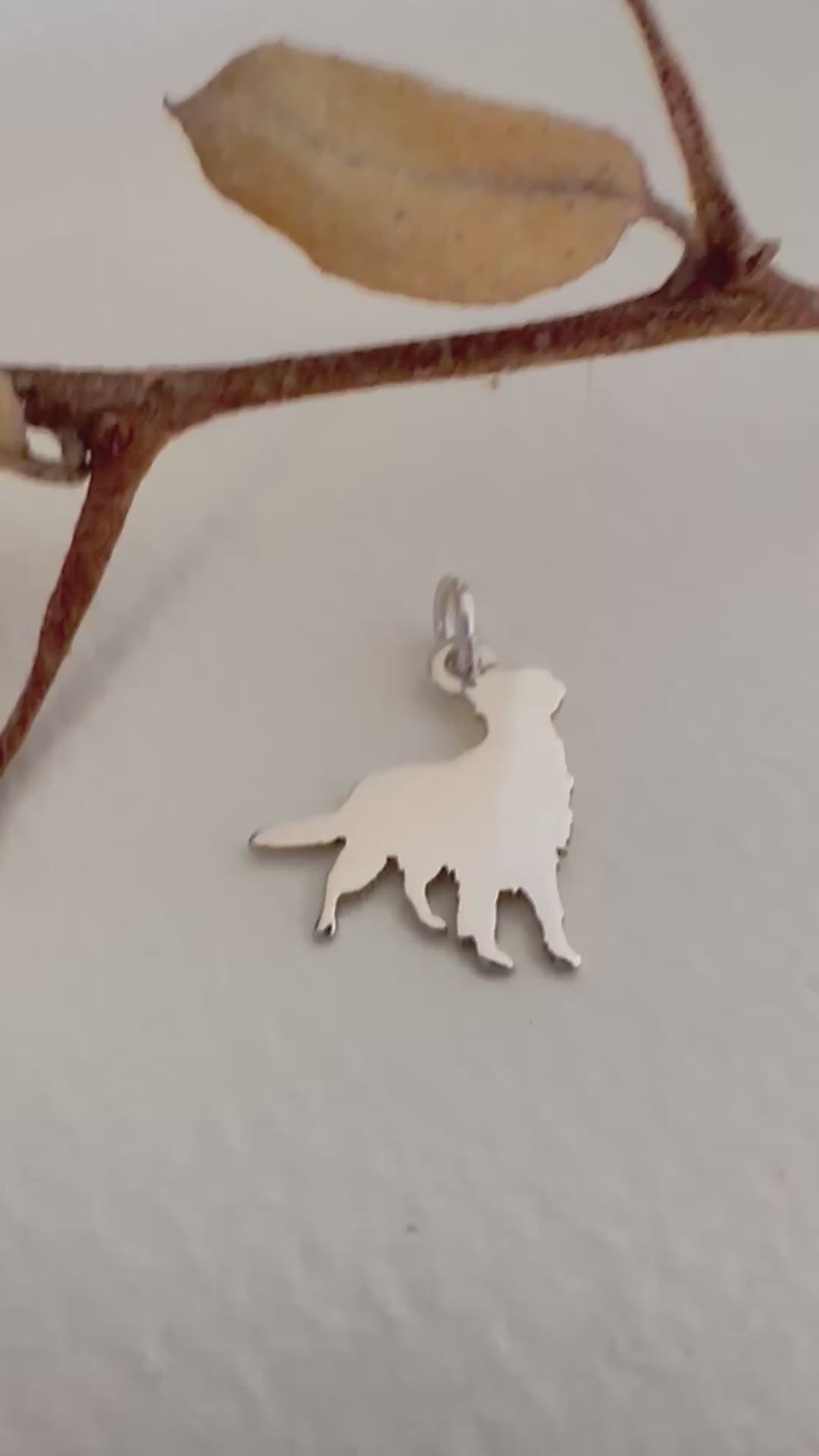 FLAT COATED RETRIEVER CIONDOLO IN ARGENTO