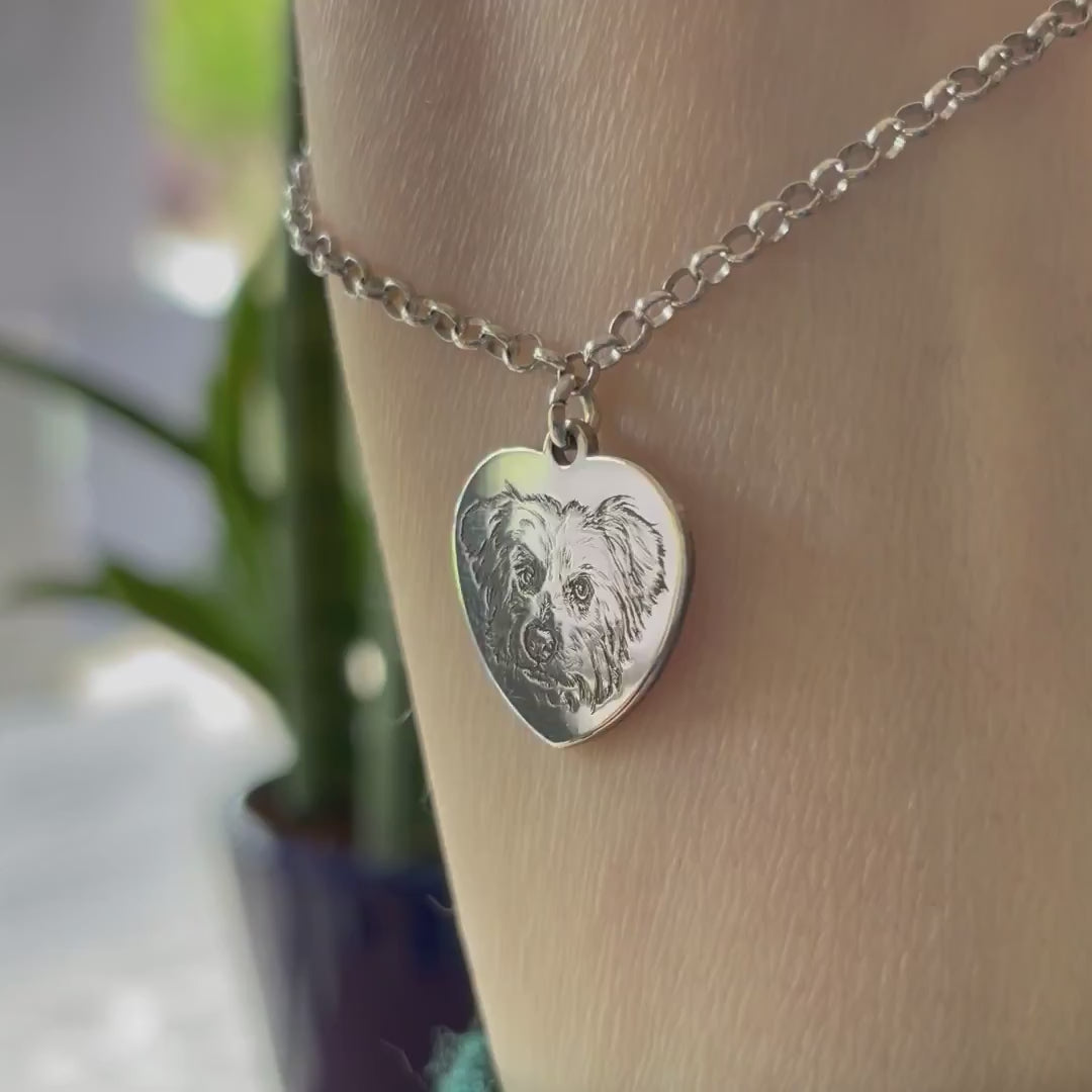 bracciale catena argento ciondolo cuore personalizzato
