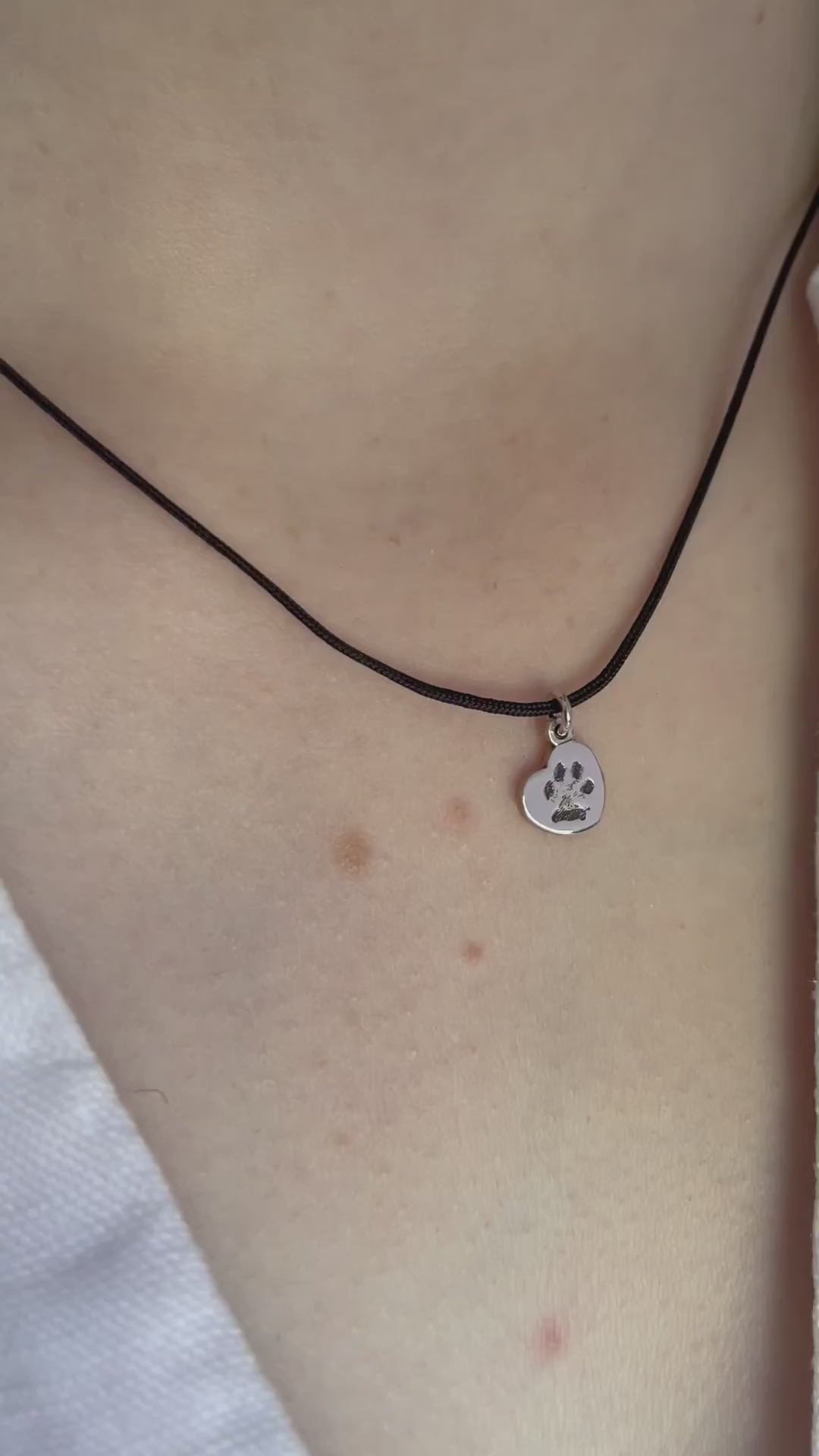 charm mini cuore personalizzato zampa o nasino cane e gatto