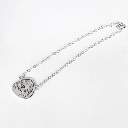 braccialetto in argento personalizzato con ritratto del tuo cane